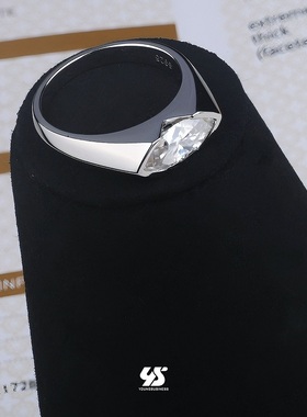 YBSＹＢＳ纯银简约2克拉戒指VVS