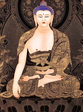 书房佛堂壁挂老件木框镶珐琅彩掐金丝瓷板画释迦牟尼佛大挂屏挂板