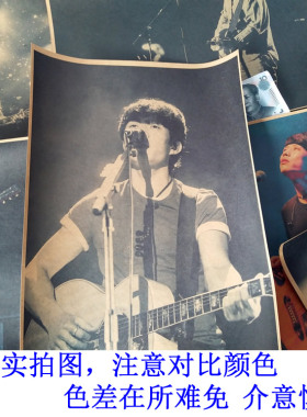 牛皮纸民谣歌手音乐寝室无框画