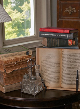 复古外文旧书精装古董书书房咖啡馆家居饰品摆件摄影道具背景拍照