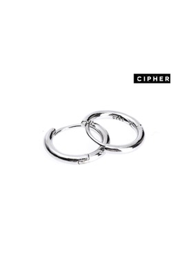 CIPHER s925纯银小耳圈耳环男素圈 嘻哈光面简约男士女同款气质潮