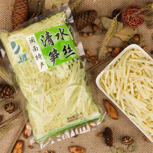 宝食清水笋800x3包笋丝脆笋丝即食袋装火锅水煮笋新鲜竹笋春笋 - 图1