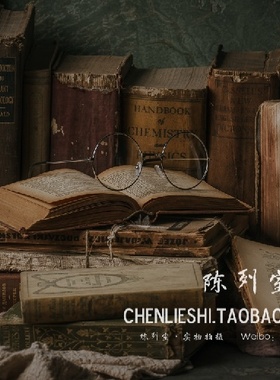 复古怀旧文艺精装外文英文旧书老书古董书装饰创意摆件道具真书