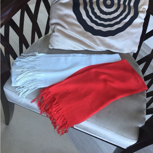 Белый демисезонный утепленный длинный универсальный шарф из искусственного меха, в корейском стиле