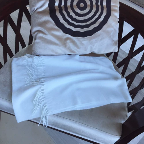 Белый демисезонный утепленный длинный универсальный шарф из искусственного меха, в корейском стиле