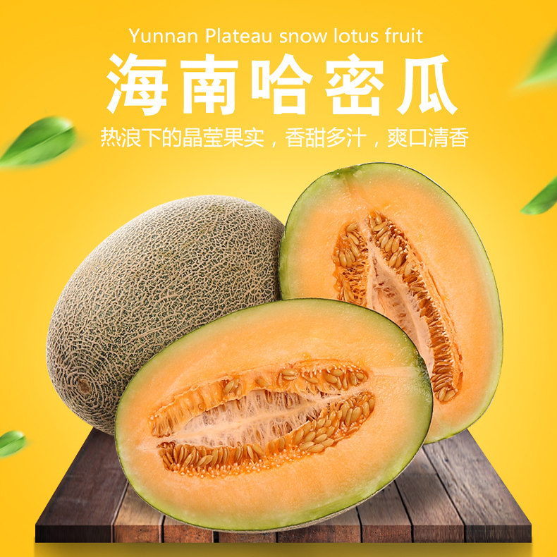 正宗海南哈密瓜海沙地蜜瓜当季新鲜孕妇水果网纹蜜瓜脆甜整箱包邮,淘宝优惠券,粉丝福利购,淘宝优惠卷