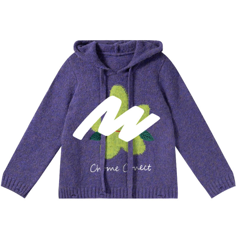 减龄卡通幻彩连帽毛衣胖莹莹大码女装秋冬打底宽松遮肉休闲针织衫,淘宝优惠券,粉丝福利购,淘宝优惠卷