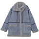 Korean style casual style loose warm reversible jacket