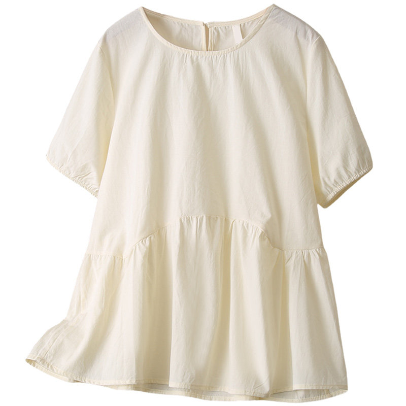 时尚多巴胺娃娃衫胖莹莹大码女装胖mm夏季减龄荷叶边A字遮肉衬衫,淘宝优惠券,粉丝福利购,淘宝优惠卷