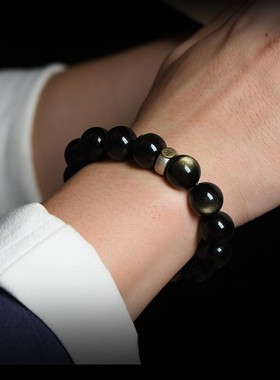 黑曜石民族风新款普陀寺庙手链