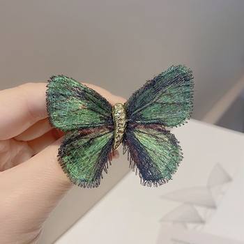 Youjia light gradient tone embroidered butterfly retro corsage that can matched with clothes in all season , brooch ສີສໍາລັບແມ່ຍິງ