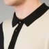 Áo len nam mùa xuân và áo len dài tay áo len dài tay phiên bản Hàn Quốc của thanh niên tự tu nam màu áo tương phản màu thủy triều - Áo len