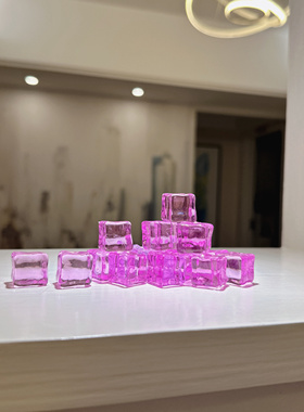 林俊杰JJ20北京香港演唱会周边同款镭射正方形水晶粒块饰品摆件