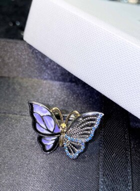 蝴蝶戒指高级设计师款超仙女神