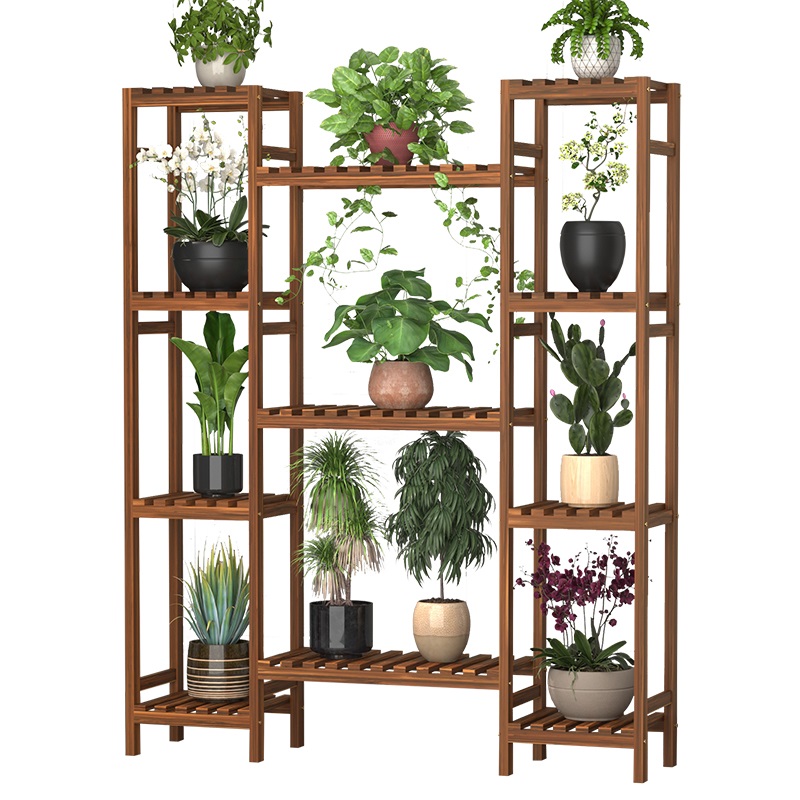 户外阳台大容量实木花架子室内高间距绿萝花盆置物架庭院防腐爬藤 - 图3