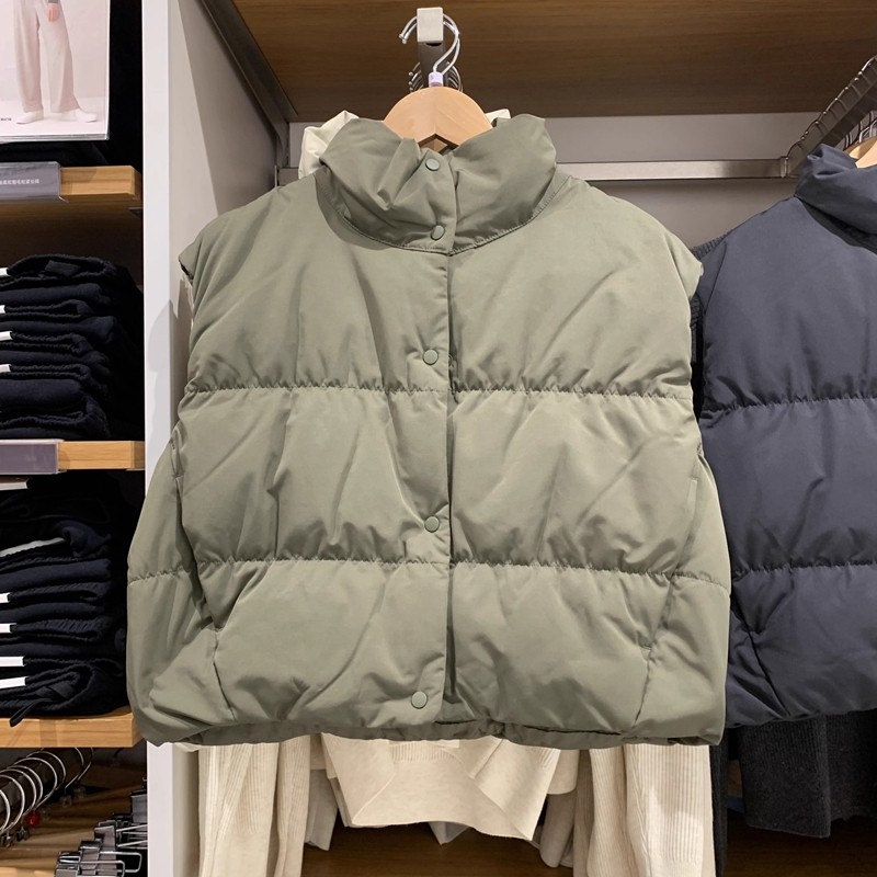 女装羽绒短背心外套夹克马甲2024秋冬新款小个子高级感马夹472014,淘宝优惠券,粉丝福利购,淘宝优惠卷