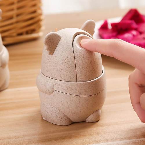 家用创意牙签盒自动牙签桶厨房高档个性牙签罐简约按压式牙签 - 图2