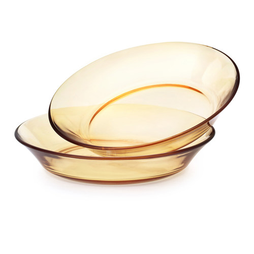 美国康宁餐具pyrex进口玻璃6件套装耐热玻璃碗饭碗深浅盘碗碟盘子 - 图0