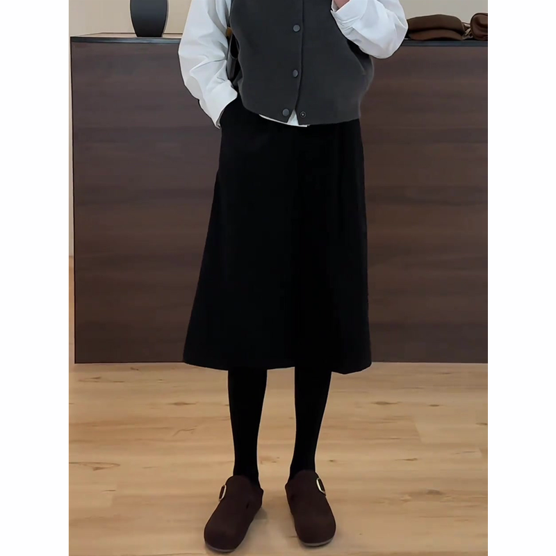 黑色毛呢六七分裤女2025秋季流行新款高腰显瘦高级感通勤风阔腿裤,淘宝优惠券,粉丝福利购,淘宝优惠卷