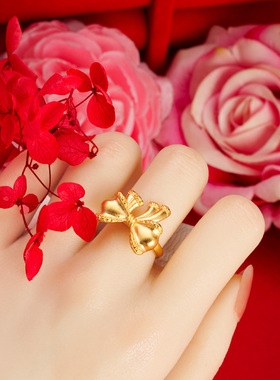 时尚蝴蝶结项链女耳钉铃兰花戒指蝴蝶手链甜美百搭小红书同款