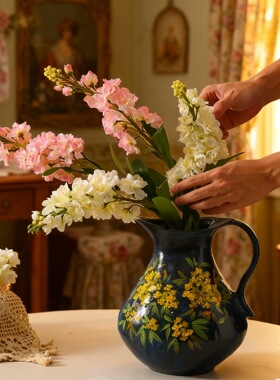 景德镇陶瓷花瓶摆件客厅插花器复古器手绘花瓶鲜花花瓶桂影