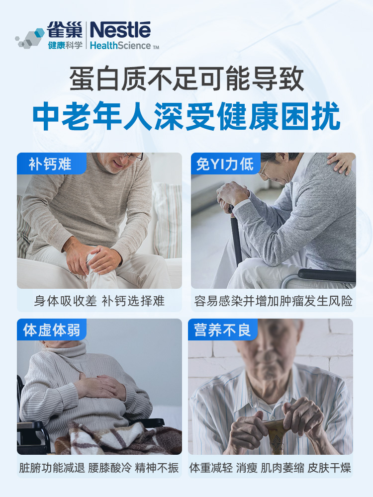 雀巢德版高质量乳清蛋白粉成人中老年人送礼养生蛋白补