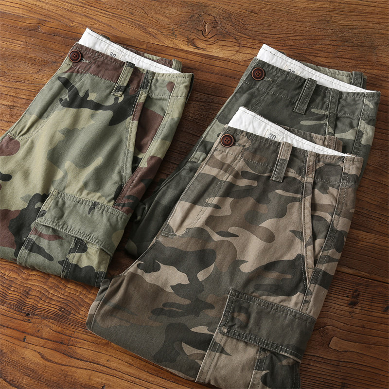 夏季户外迷彩工装短裤男宽松直筒多口袋休闲五分裤重磅青年运动裤,淘宝优惠券,粉丝福利购,淘宝优惠卷