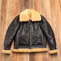 American retro male dress low-key version sheep fur integrated B3 Barton jacket genuine leather leather jacket thickened winter clothing jacket