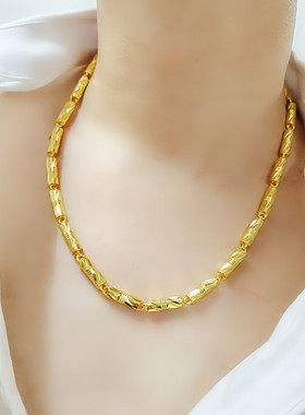 越南沙金项链男正品镀24K仿真999