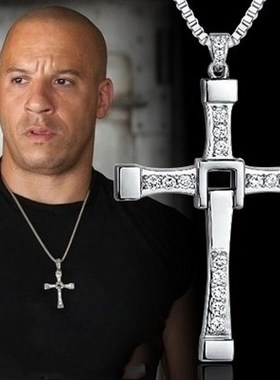 925纯银男生十字架项链男士吊坠