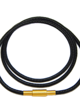 黄金色扭扭扣项链绳 挂绳首饰绳 蜡绳玉佩水晶黄金吊坠绳
