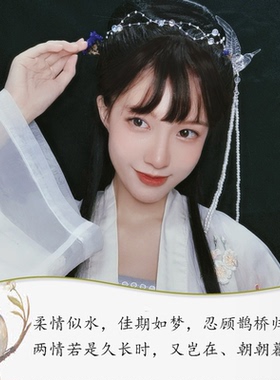 透明喜鹊古风宫廷发夹合金