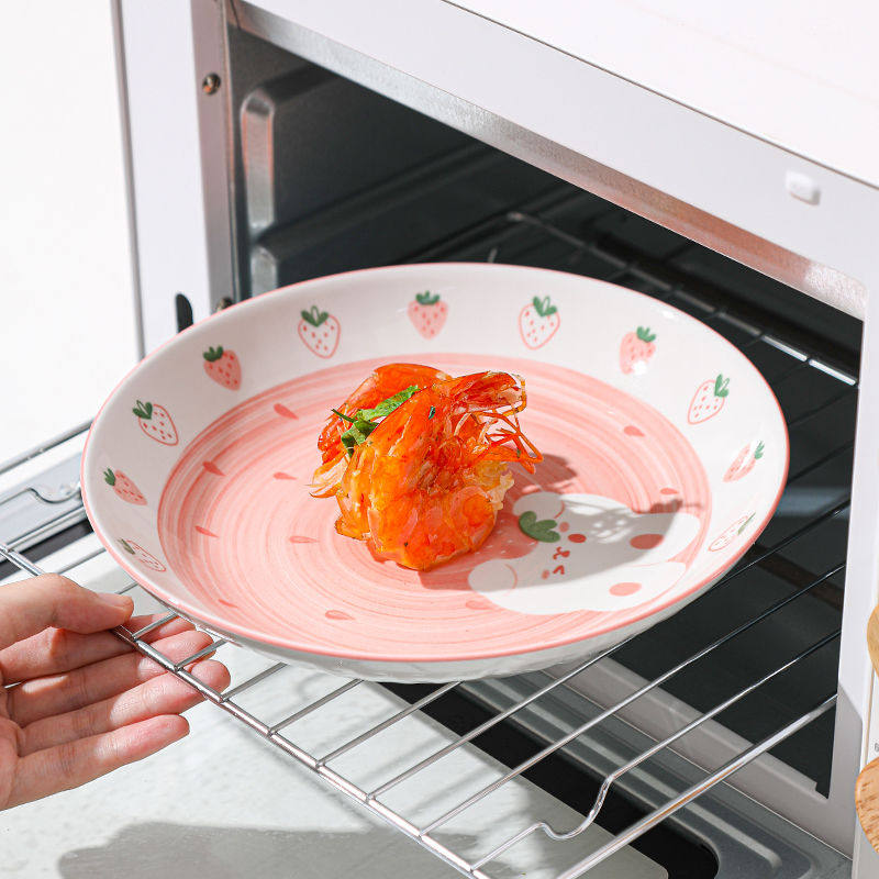 网红高颜值盘子可爱卡通餐具陶瓷碟子微波炉专用餐盘菜盘组合套装,淘宝优惠券,粉丝福利购,淘宝优惠卷