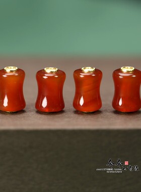 天然红玛瑙竹节桶珠10*15mm孔2mm节节高佛珠腰珠DIY手串配饰A172