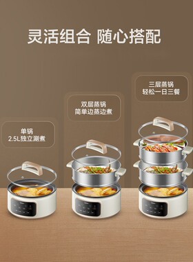 美的电蒸锅多功能火锅煮锅家用