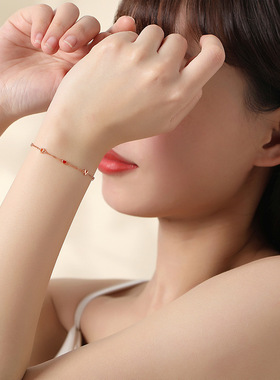 手链ins925纯银女生滴胶