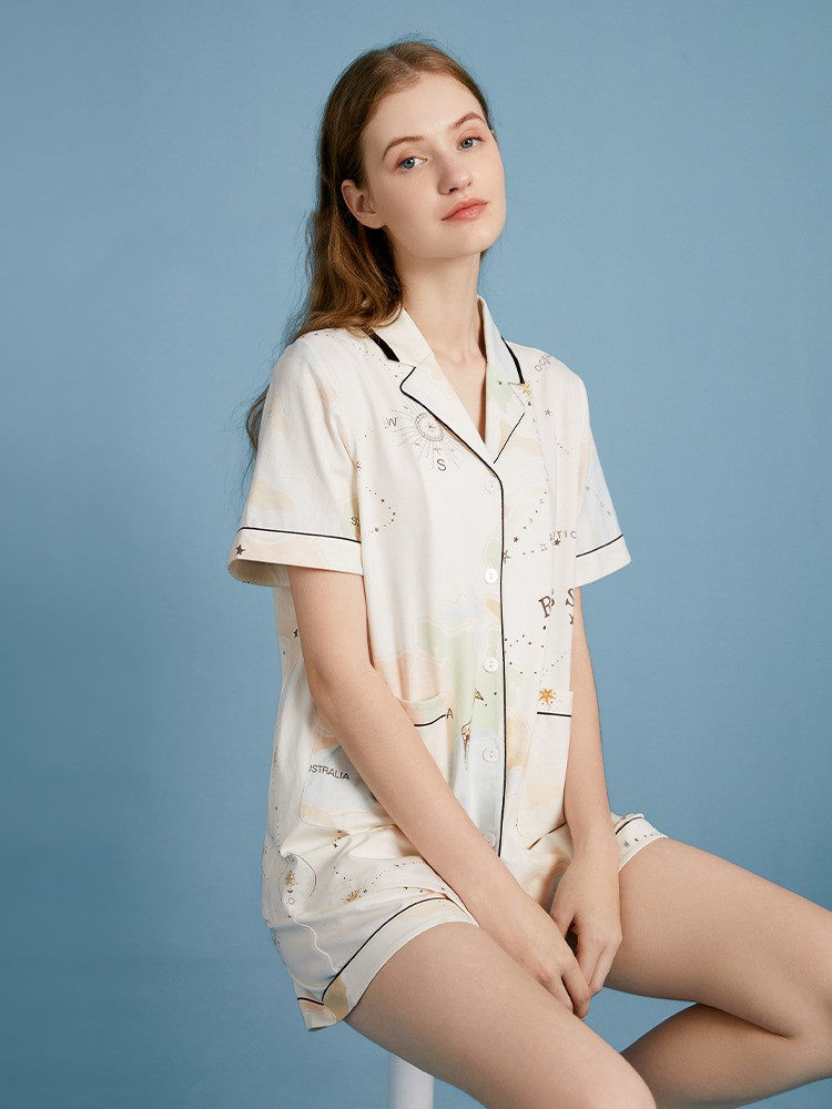 前程纸样女士睡衣短袖短裤家居服套装女装实物样板裁剪图纸622,淘宝优惠券,粉丝福利购,淘宝优惠卷