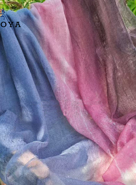 羊绒披肩手绘油画春夏季薄款