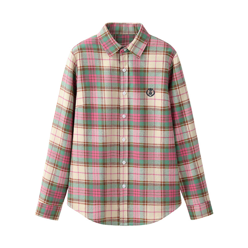 艾米恋格子秋冬新款长袖宽松衬衫 艾米恋衬衫