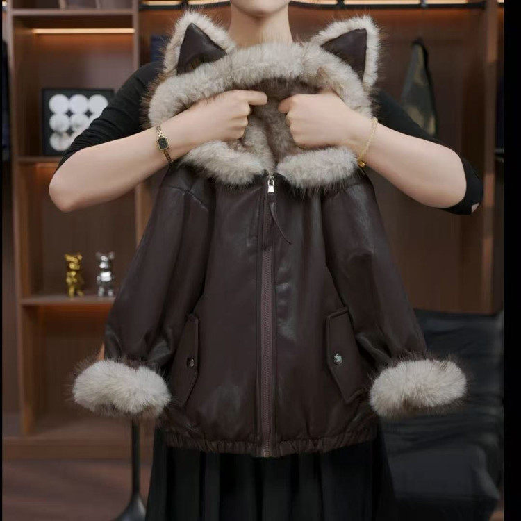 女童加绒外套儿童皮毛一体绒皮衣2025新款秋冬装加厚派克服棉服冬,淘宝优惠券,粉丝福利购,淘宝优惠卷