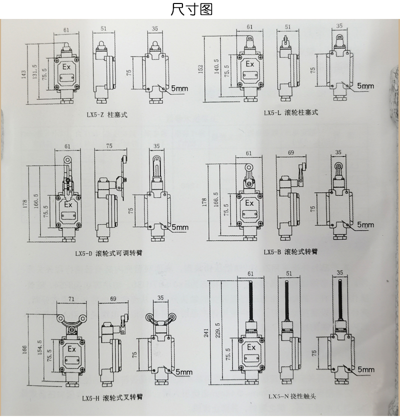 防爆限位开关DLXK LX5-B型D型Z型L型N型H型铸铝合金 防爆行程开关