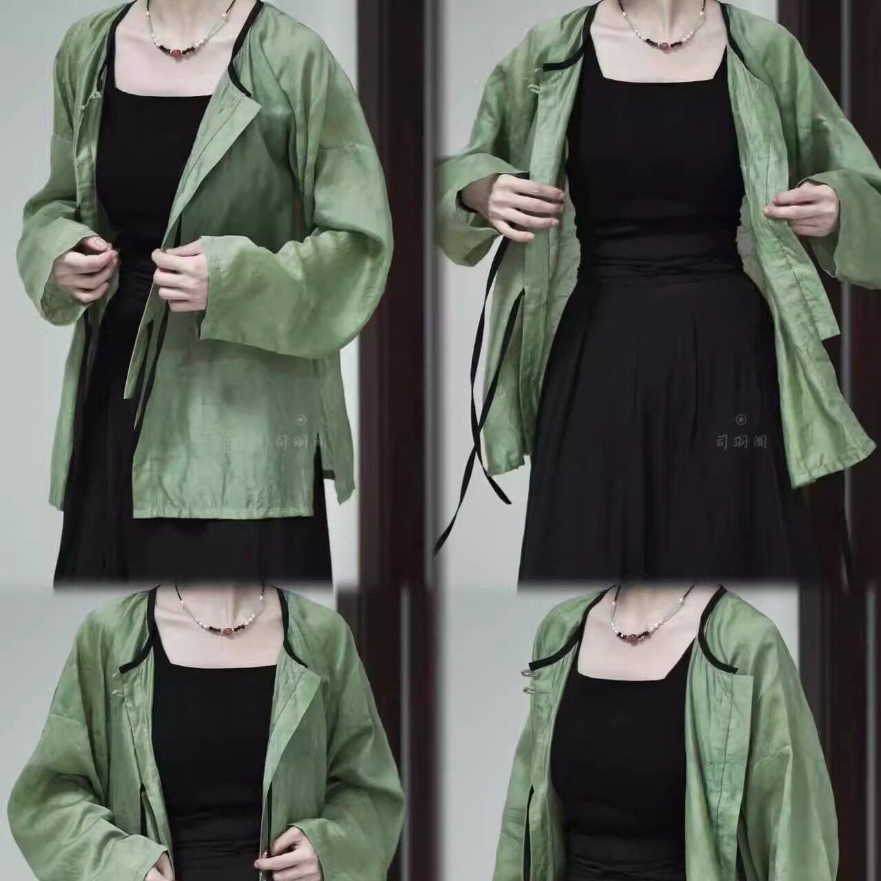 司羽阁原创【摇风】夏日明制汉服日常天丝圆领衫人棉抽绳灯笼裤,淘宝优惠券,粉丝福利购,淘宝优惠卷