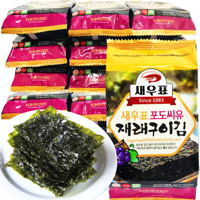 Wando Shrimp Brand Korean imported crispy children's grilled seaweed