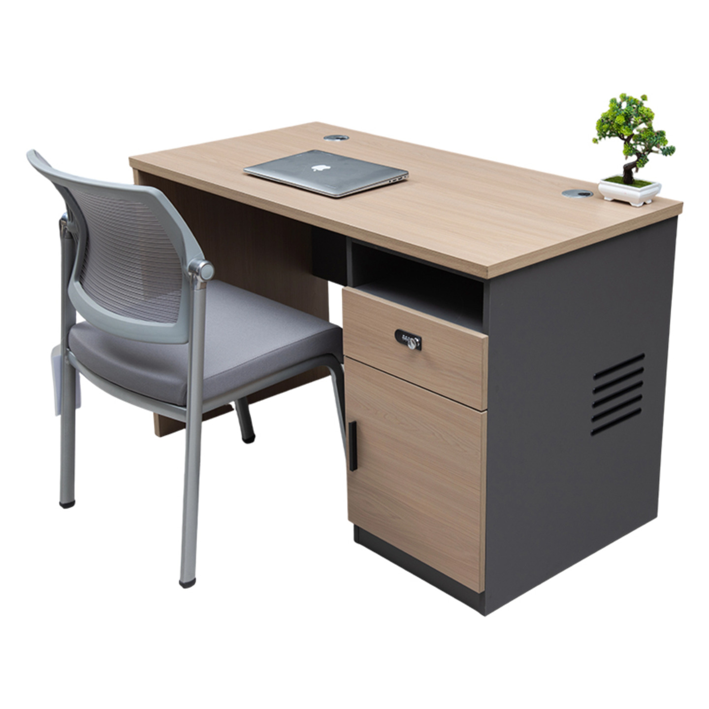 办公桌椅组合简约现代电脑桌小型家用台式员工位职员桌子商用单人 - 图3