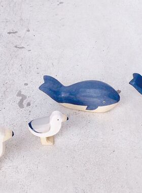 日本T-lab木头制可爱摆件海洋系