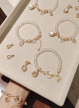 “龙心”小提溜 夏天暴风雪 天然水沫玉甜甜圈手串手链