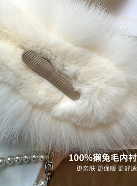 夹子款围脖狐狸真毛围巾冬季护颈