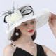 Fashionable organza sun protection foldable visor hat