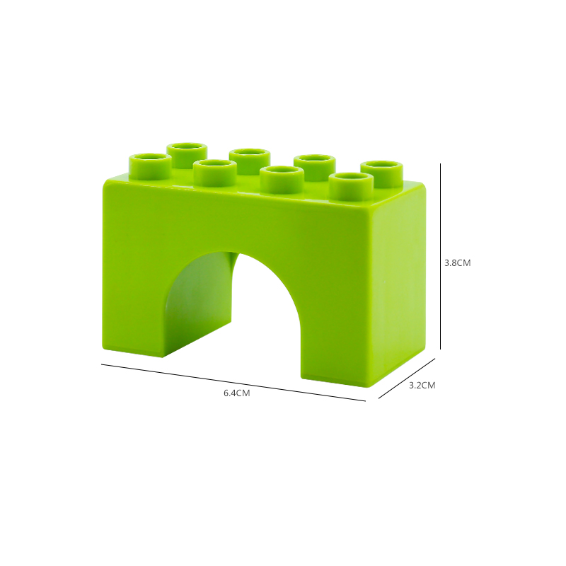 兼容le高惠美大颗粒积木雨棚拱门桥圆柱砖塑料拼插散装配件散件 - 图0
