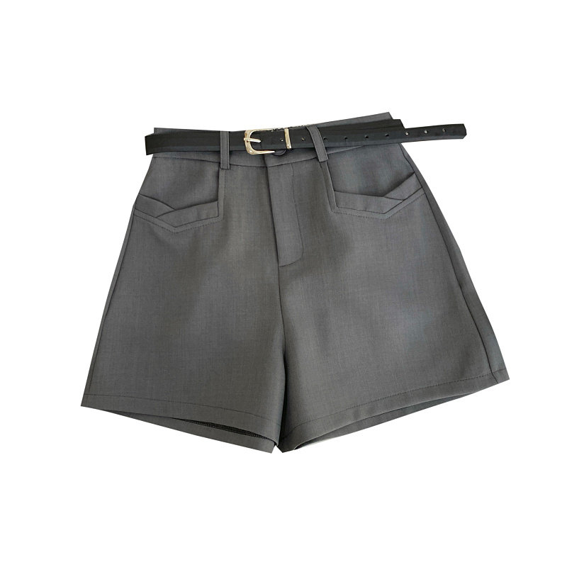 设计感时尚休闲百搭高腰显瘦西装阔腿裤短裤女春夏新款+送腰带,淘宝优惠券,粉丝福利购,淘宝优惠卷